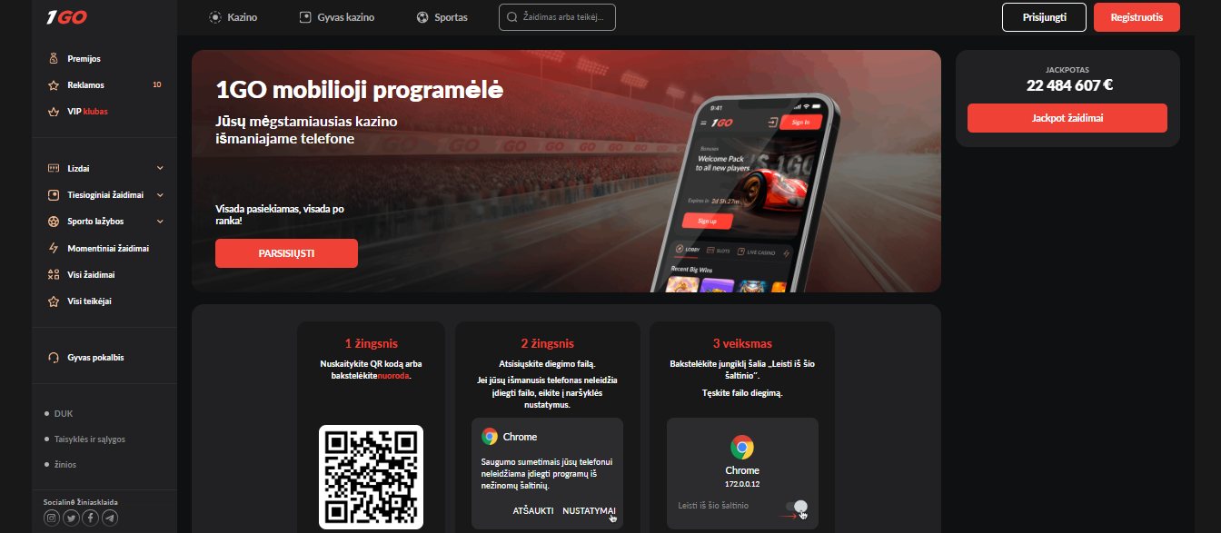 1GoCasino App, kazinolietuvoje.online