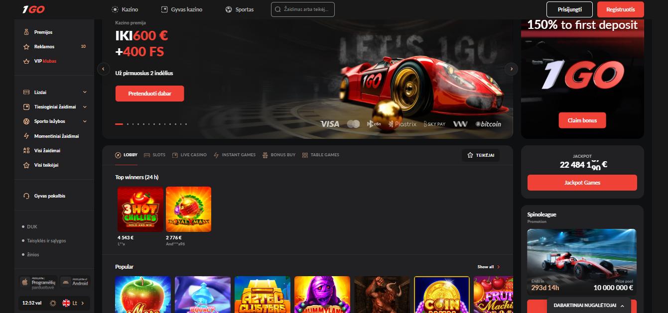 1GoCasino, kazinolietuvoje.online